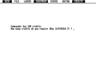 Elite Cheat atari screenshot