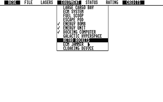 Elite Cheat atari screenshot