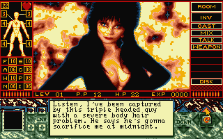 Elvira II - The Jaws of Cerberus atari screenshot