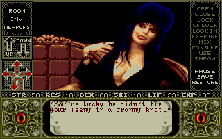 Elvira - Mistress of the Dark atari screenshot