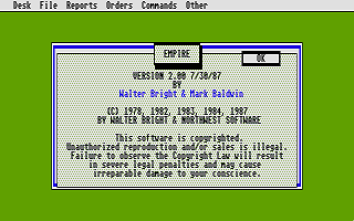 Empire - Wargame of the Century atari screenshot