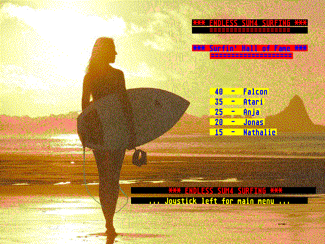 Endless Suma Surfing [Falcon030] [TT030] atari screenshot
