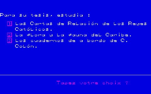 Énigme à Madrid atari screenshot