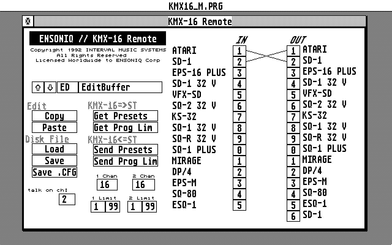 Ensoniq KMX Remote — screenshot 1