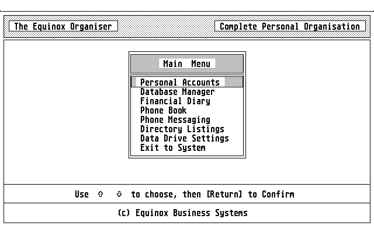 Equinox Organiser (The) — screenshot 1