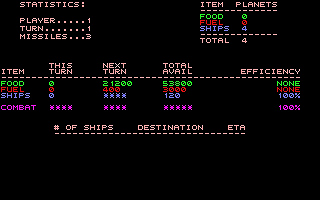 ERG's Space War atari screenshot