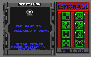 Espionage atari screenshot