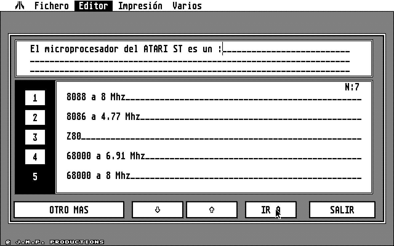 Étudiant (L') atari screenshot