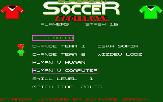 European Soccer Challenge atari screenshot