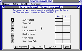 Exonathan Francais 3ème atari screenshot