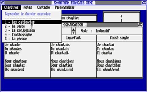 Exonathan Français 5ème atari screenshot