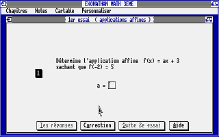 Exonathan Maths 3ème atari screenshot