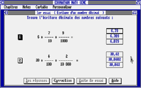 Exonathan Maths - 6ème atari screenshot