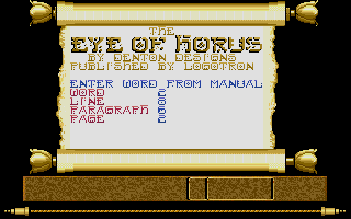 Eye of Horus atari screenshot