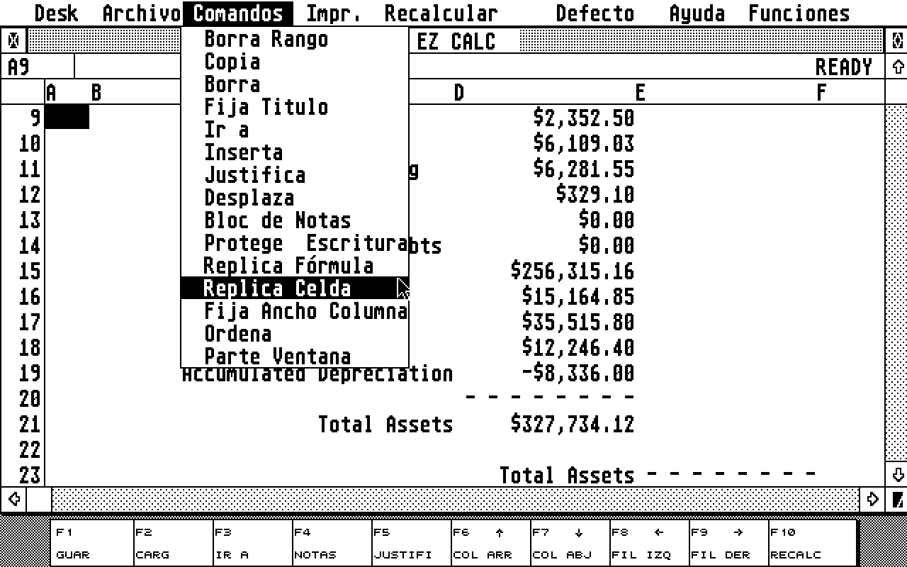 EZ-Calc atari screenshot