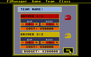 F1 Manager atari screenshot