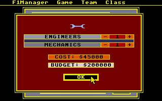 F1 Manager atari screenshot