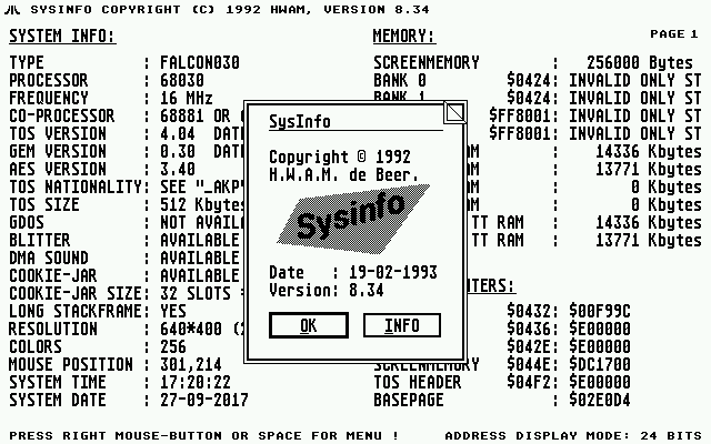 Falcon 030 Tukilevy atari screenshot