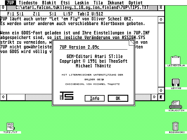 Falcon 030 Tukilevy atari screenshot