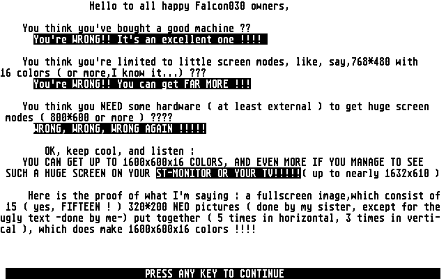 Falcon 030 Tukilevy atari screenshot