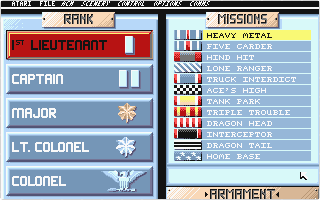 Falcon Mission Disk II - Operation: Firefight atari screenshot