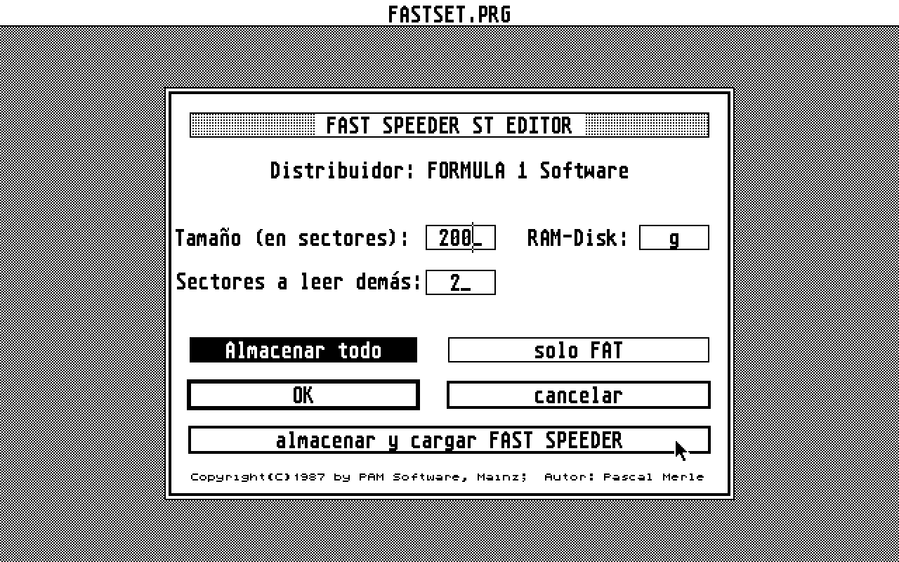 Fast Speeder ST atari screenshot