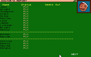 FC Manager atari screenshot