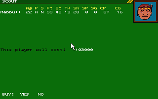 FC Manager atari screenshot