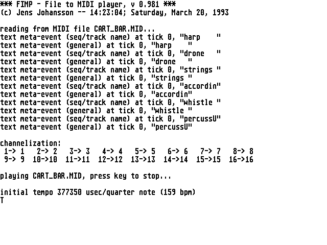 FIMP - File to MIDI Player