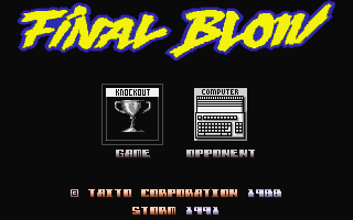 Final Blow atari screenshot