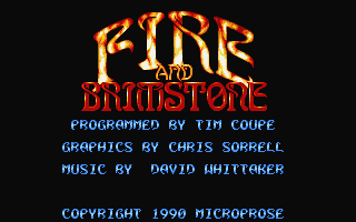 Fire and Brimstone atari screenshot