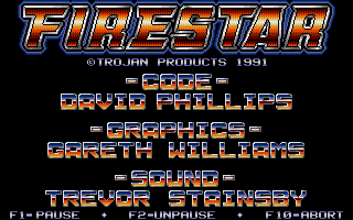 Firestar atari screenshot