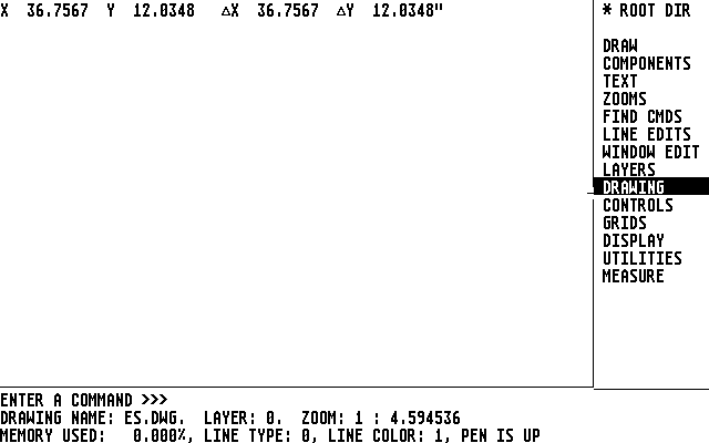 First Cadd atari screenshot