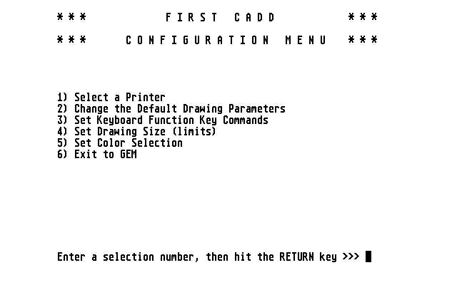 First Cadd atari screenshot
