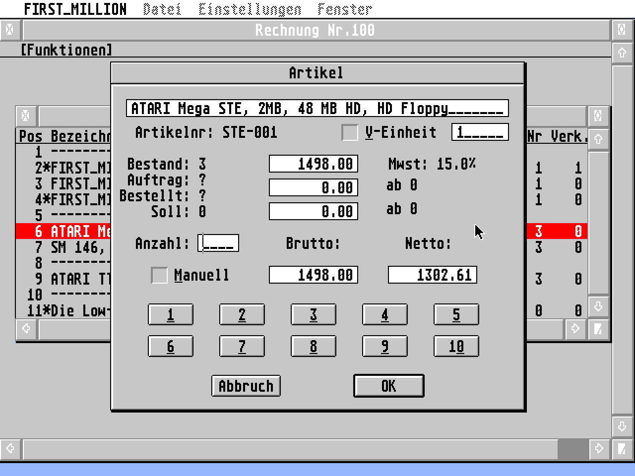 First Million Magnum atari screenshot