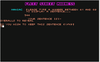 Fleet Street Madness atari screenshot