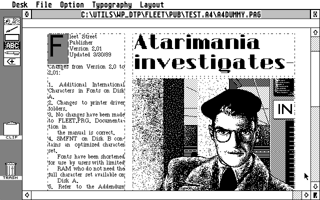Fleet Street Publisher 2 atari screenshot