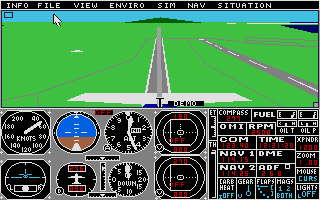 Flight Simulator II atari screenshot