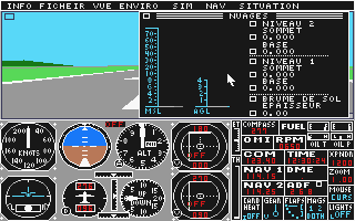 Flight Simulator II atari screenshot