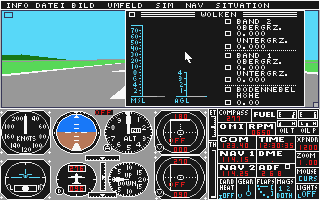 Flight Simulator II atari screenshot