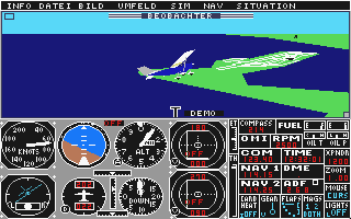 Flight Simulator II atari screenshot
