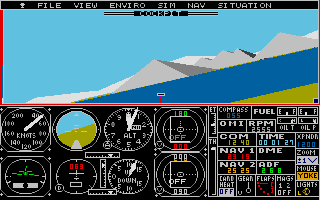 Flight Simulator II atari screenshot