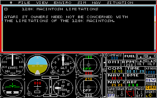 Flight Simulator II atari screenshot