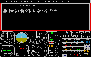 Flight Simulator II atari screenshot