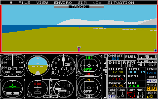 Flight Simulator II atari screenshot