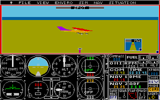 Flight Simulator II atari screenshot