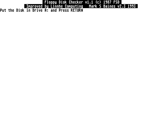 Floppy Disk Checker