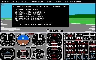 Flugsimulator II atari screenshot