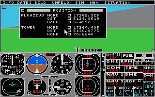 Flugsimulator II atari screenshot