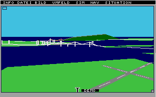 Flugsimulator II atari screenshot